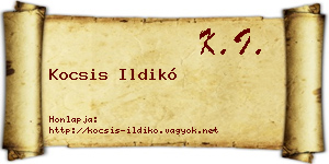 Kocsis Ildikó névjegykártya