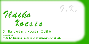 ildiko kocsis business card